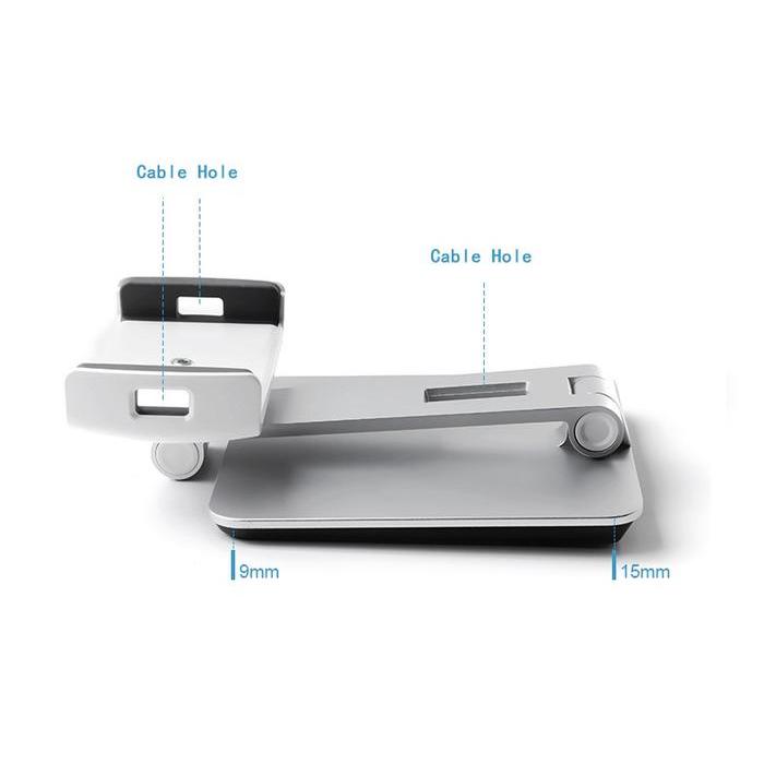 POS Tablet Stand Holder Desktop AP-7X - SILVER BG100174 terlaris