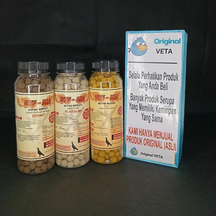 BTF INA DOPING MERPATI STAMINA STRONG PLATINUM SPRINT 3 IN 1 VITAMIN - 3 IN 1 by Happypaws id