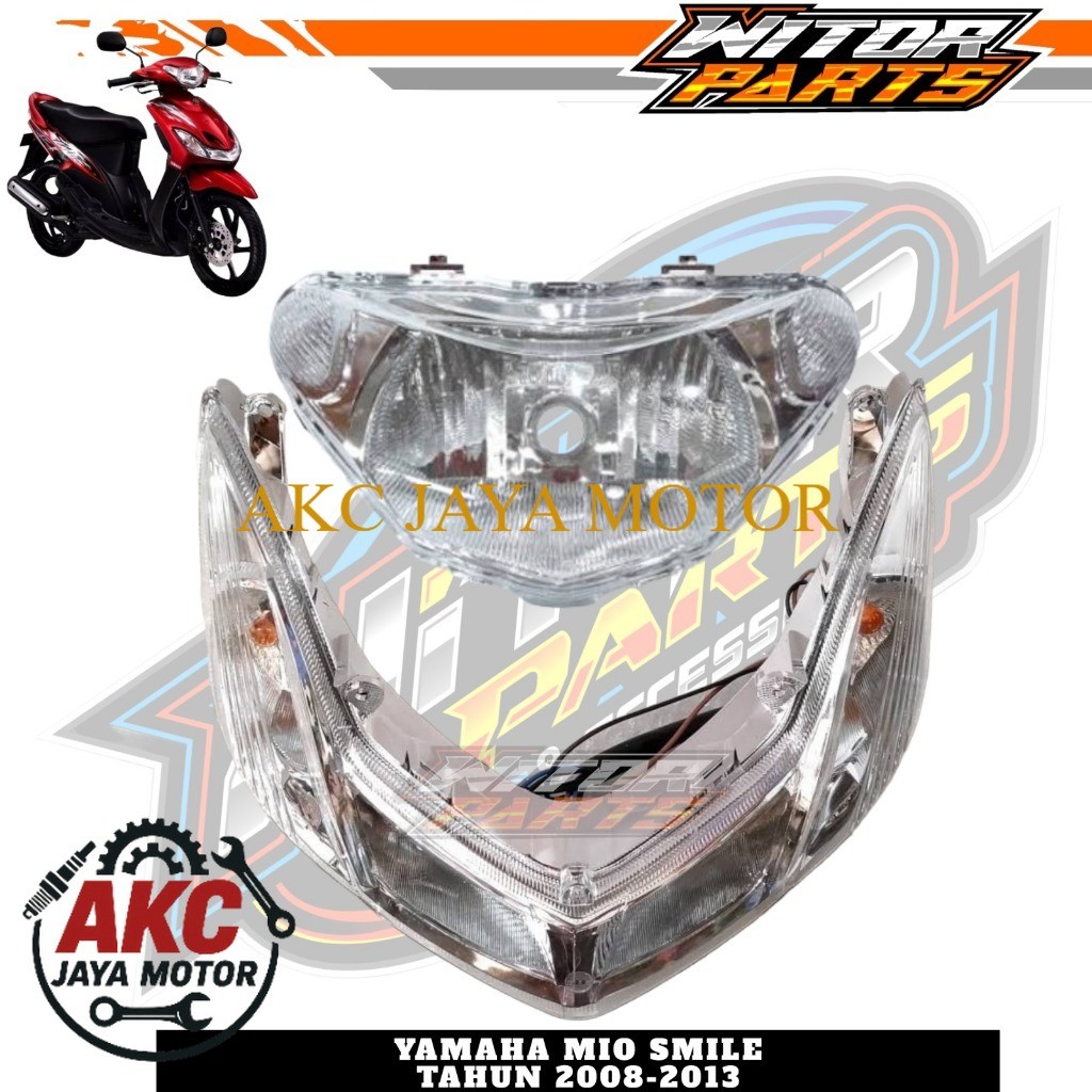 Reflektor Lampu Depan Plus Lampu Sen Yamaha Mio Smile / Lampu Depan + Sen Mio Smile / Lampu Depan Da