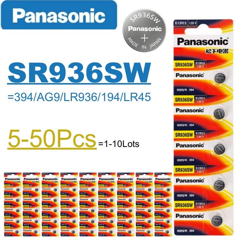 550PCS Panasonic SR936SW 394 watch battery AG9 LR936 194 LR45 for Tissot CK Quartz watch Silver oxid