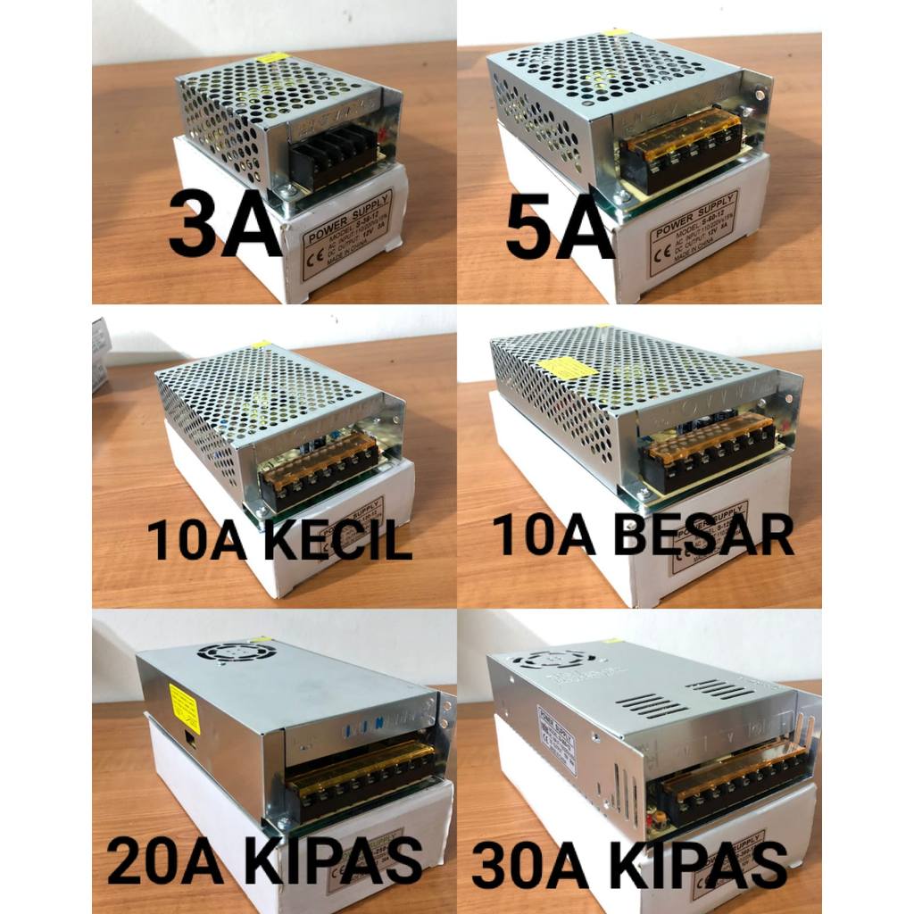 Power Supply 12v / Adaptor 12v / Trafo 12V / 5A 10A 15A 20A 30A