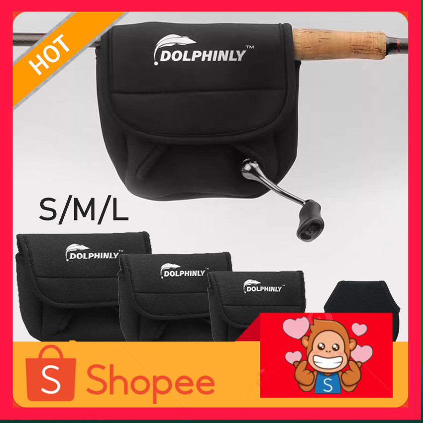 Cover Sarung Reel Pancing Spinning 500-6000 Size S M L Tebal Pelindung Murah - Engkus Fishing - Pouc