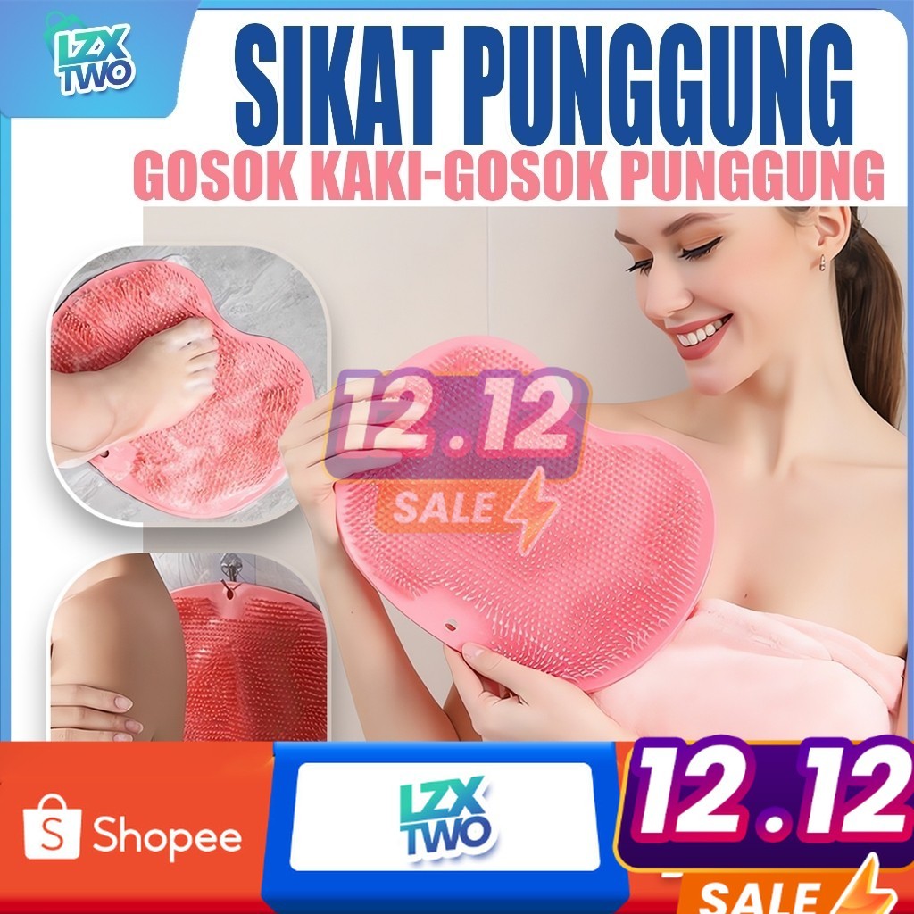 Spons Mandi Silikon Pembersih kulit mati Tempel di dinding Pijat refleksi Alat gosok punggung