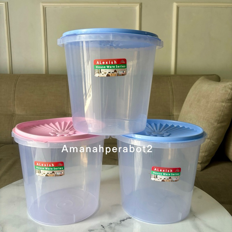 Paket Hemat Murah 3 pcs Toples Kerupuk Alexsih Toples Peyele 5Liter 10Liter & 16Liter Bpa Free