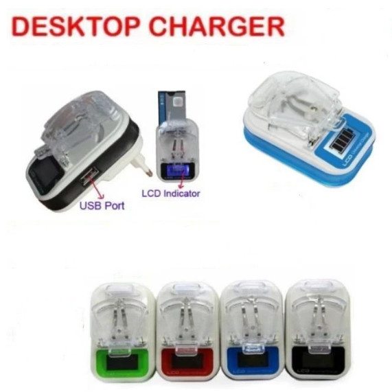 Dekstop LCD Charger Cas Kodok Lampu USB Universal Termurah / Casan Kodok Digital Termurah