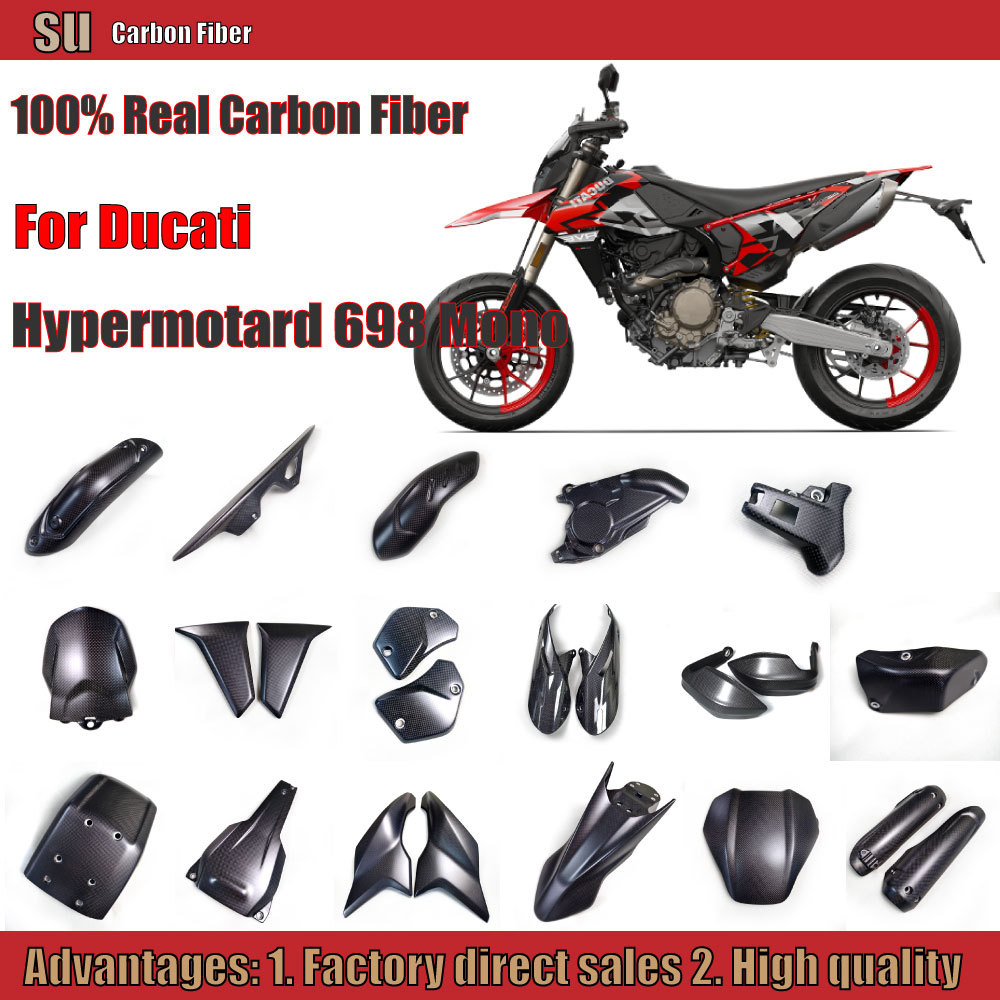 Full Carbon Fiber 100% For Ducati Hypermotard 698 mono 2025 2024Motorcycle Fairing Kits Accessories 
