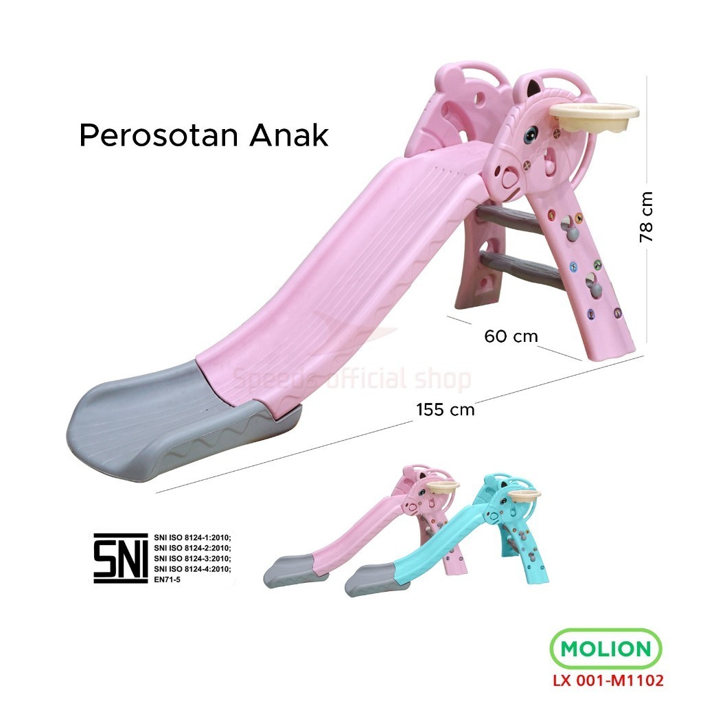 Mainan Perosotan Anak Prosotan Pagar Ayunan Kuda Kudaan Karpet Berstandar Mainan Anak 001-M1102