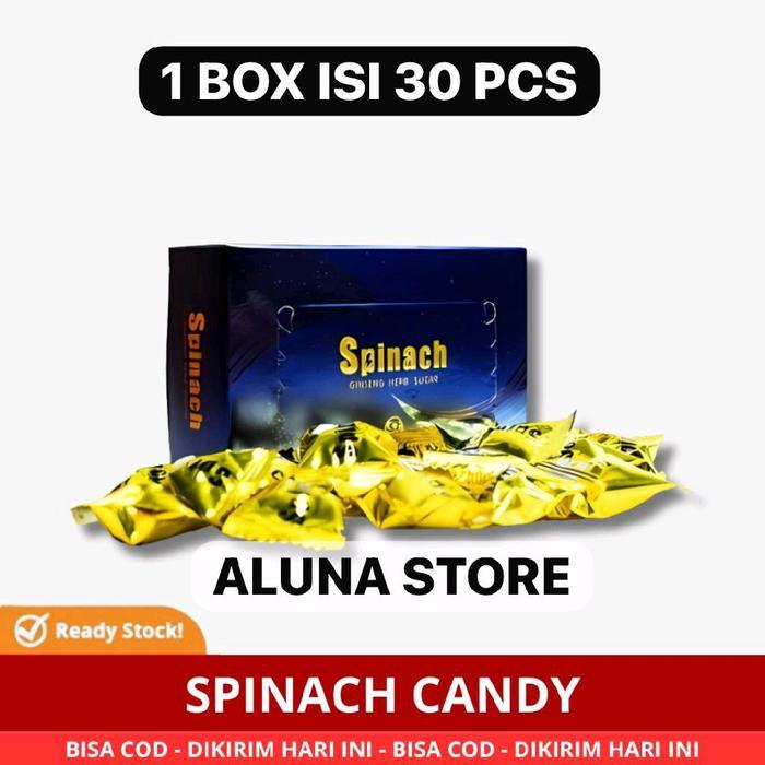 PermenSPINACHcandyASLI ( isi 30 Candys ) 100% ORIGINAL BERGARANSIhammerakBERGARANSIhammerakiyohamerc