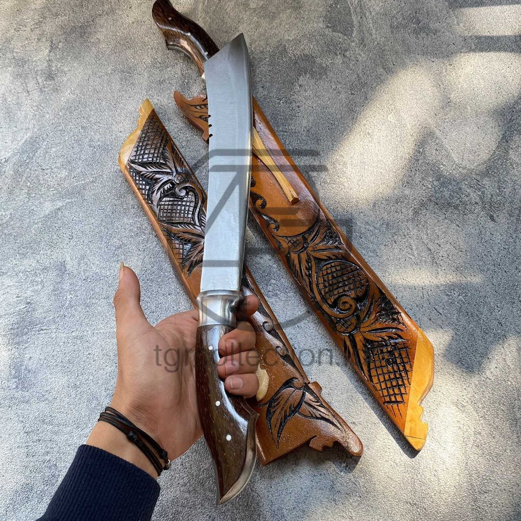 TERBARU GOLOK PATIMURA UKIR KHUSU PEMOTONG KAYU DAN BAMBU KUALITAS SANGAT TAJAM ASLI CIBATU