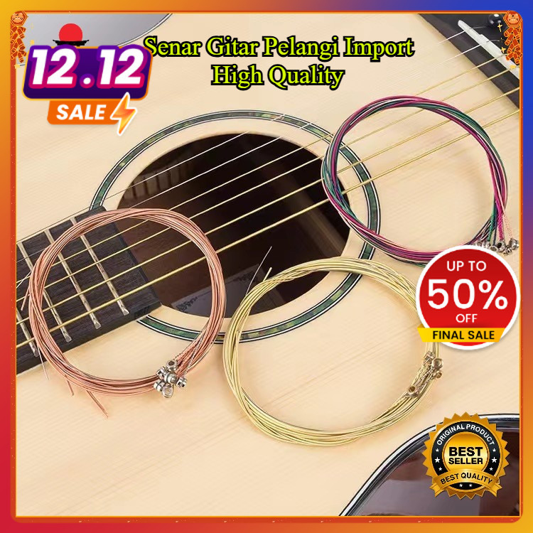 Senar Gitar Warna Pelangi Rainbow 1 set Akustik
