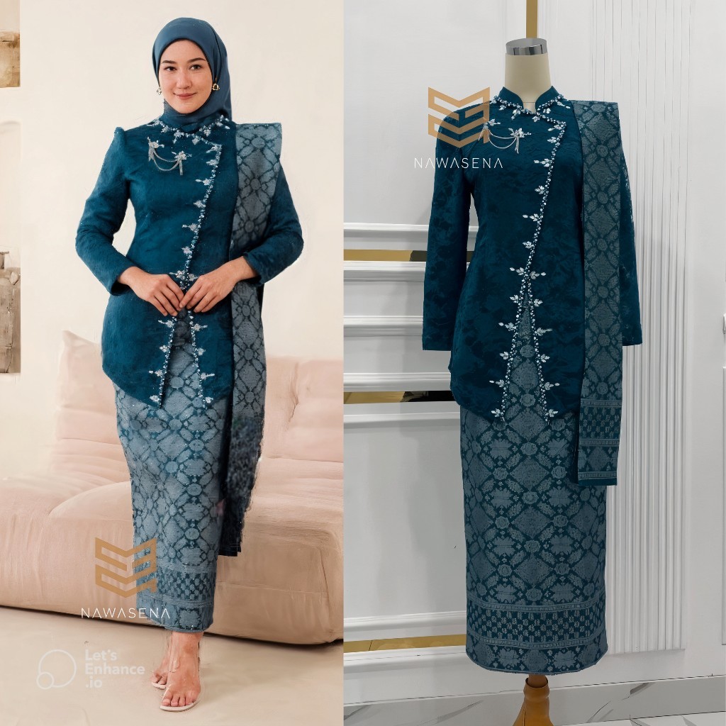 Kebaya Kutubaru Modern Premium Kebaya Ayu Janggan Baju Kondangan Wisuda Songket Elegan Kekinian