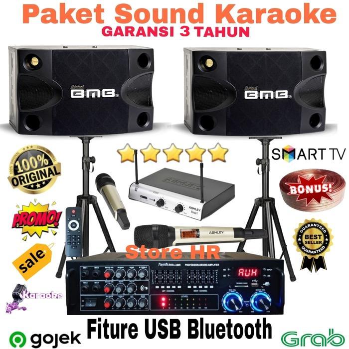 paket sound system karaoke bmb 8 inch CS 350 original mic ashley