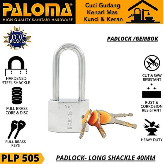 PALOMA PLP 505, GEMBOK KUNCI P-500 40MM LONG GEMBOK PAGAR
