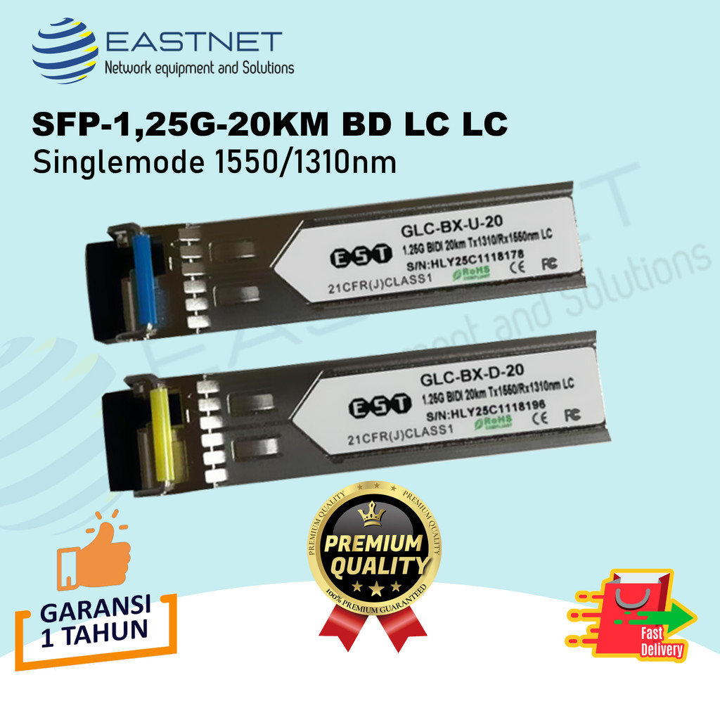 SFP BiDi 1G 20 KM  Compatible Mikrotik Cisco Huawei LC BIDI (1 PAIR) copy