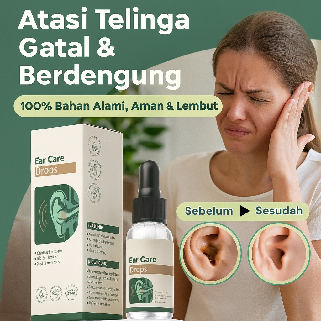 [ COD ]  30ML Obat Tetes Telinga / Ampuh Atasi Telinga Berdengung & Sakit Radang /Pembersih Telinga 