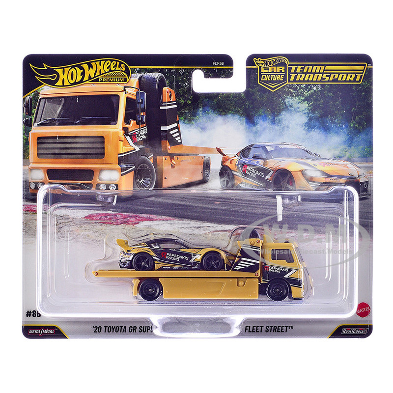 Hot Wheels Team Transport 20 Toyota GR Supra + Fleet Street
