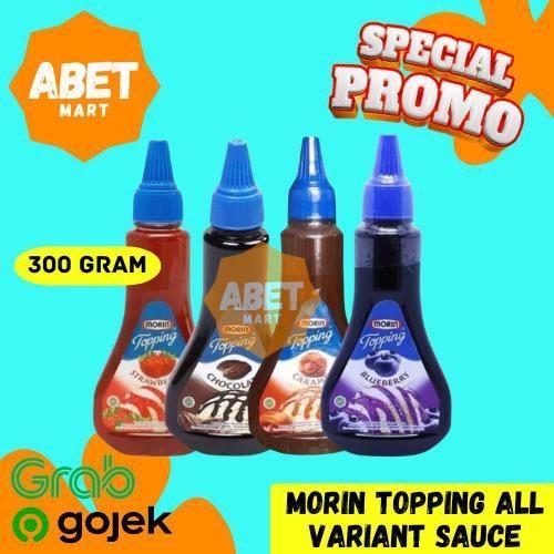 MORIN TOPPING SELAI STRAWBERRY BLUEBERRY CHOCOLATE CARAMEL 300gr - 300 Gr Toping Olesan Stroberi Blu