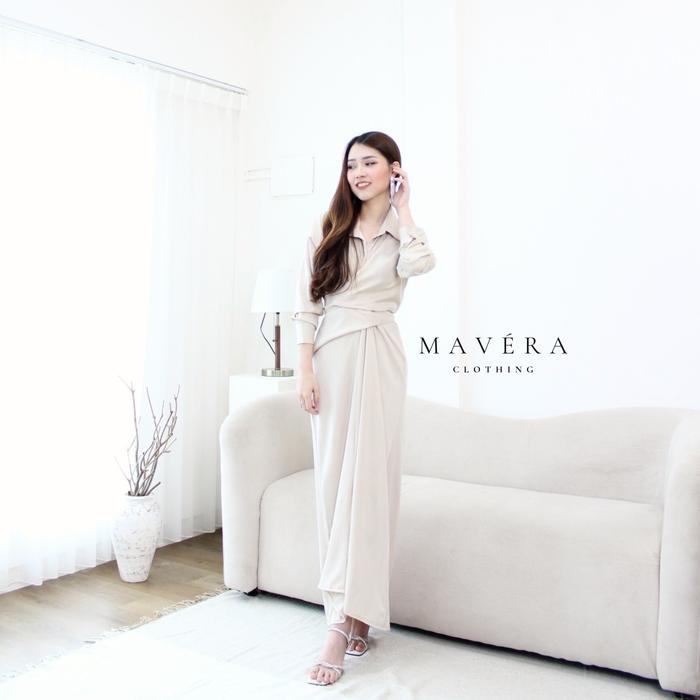 MAVERA - Katherine Multiways Dress Cotton Silk Kimono Wrap Long Dress Mewah Elegan Lembut Nyaman Sim