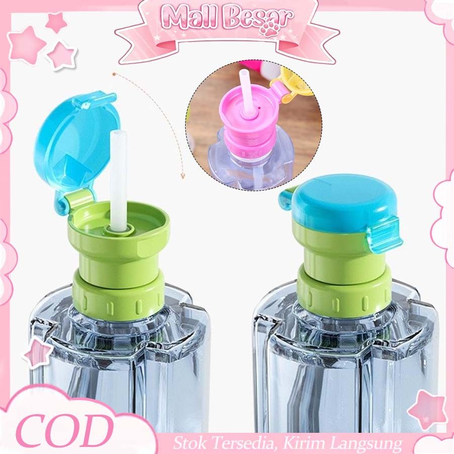 Tutup Botol Bayi Anti Tumpah Dengan Sedotan Untuk Travelling Portable Anti Tumpah