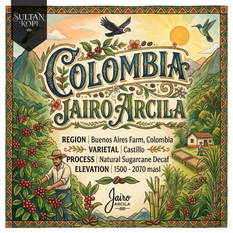 Colombia Jairo Arcila Green Bean Import 500 Gr | Specialty Soffee Beans