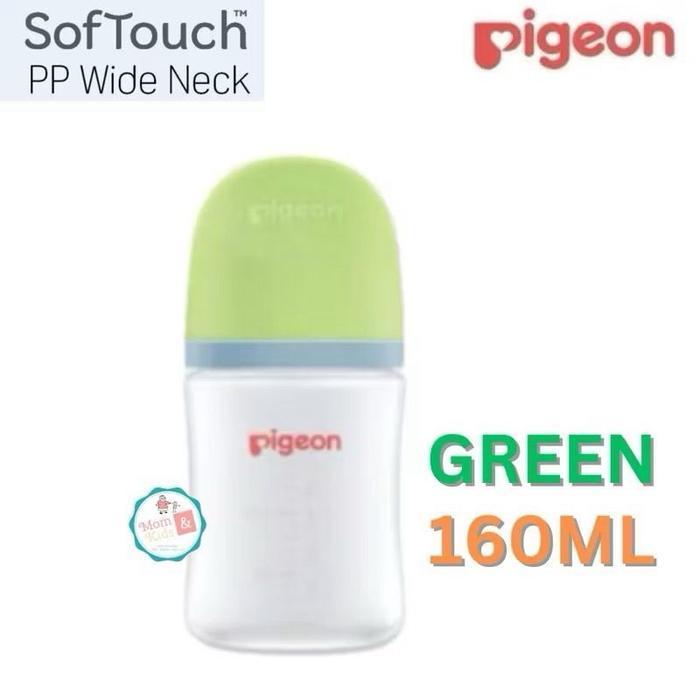 BOTOL SUSU PIGEON WIDE NECK 240 ML 160 ML | PIGEON WIDE NECK | BOTOL SUSU BAYI - 160ML GREEN