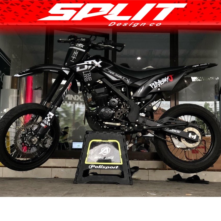 COD decal stiker klx dtracker keren hitam fullbody custom Custom desain motif terbaru terlaris murah