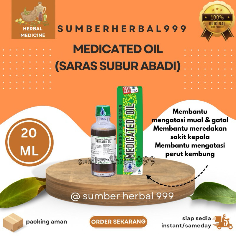 PRODUK 100% ORIGINAL Medicated Oil SSA 20ml