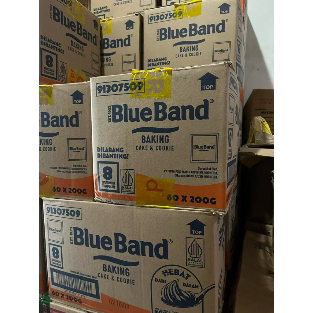 BlueBand Cake & Cookies Butter Margarine 200gr 1 dus isi 60pcs  - KARTONAN - CARGO _ JTM