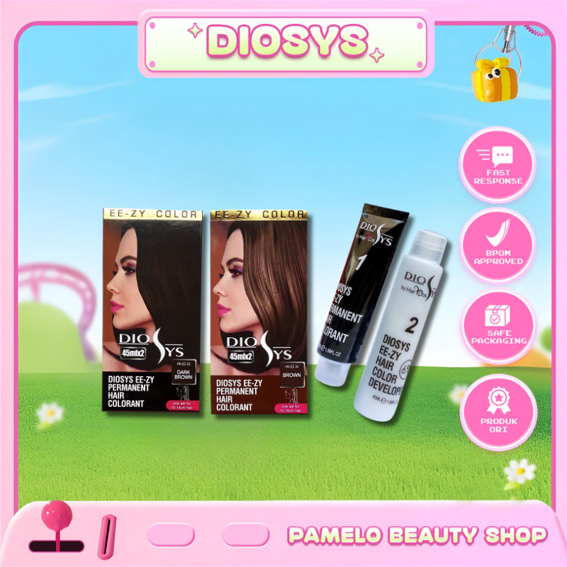 DIOSYS Hair Color EE-ZY PERMANENT 45mL Hair Color-Natural Black/Blue Black/Dark Brown/Brown/Coffee/M