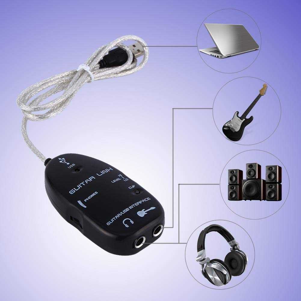 COD Kabel Audio Recording USB Perekam Suara Gitar Bass Akustik Elektrik Listrik Ke Laptop PC Kompute