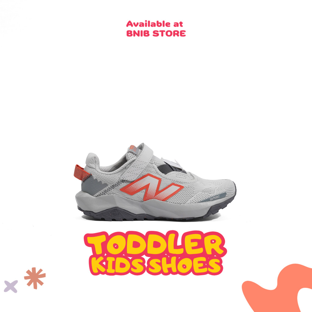 Sepatu Anak NB Kids DynaSoft Nitrel v6 Bungee Lace with Top Strap Grey Matter [PANTRLB6] Original