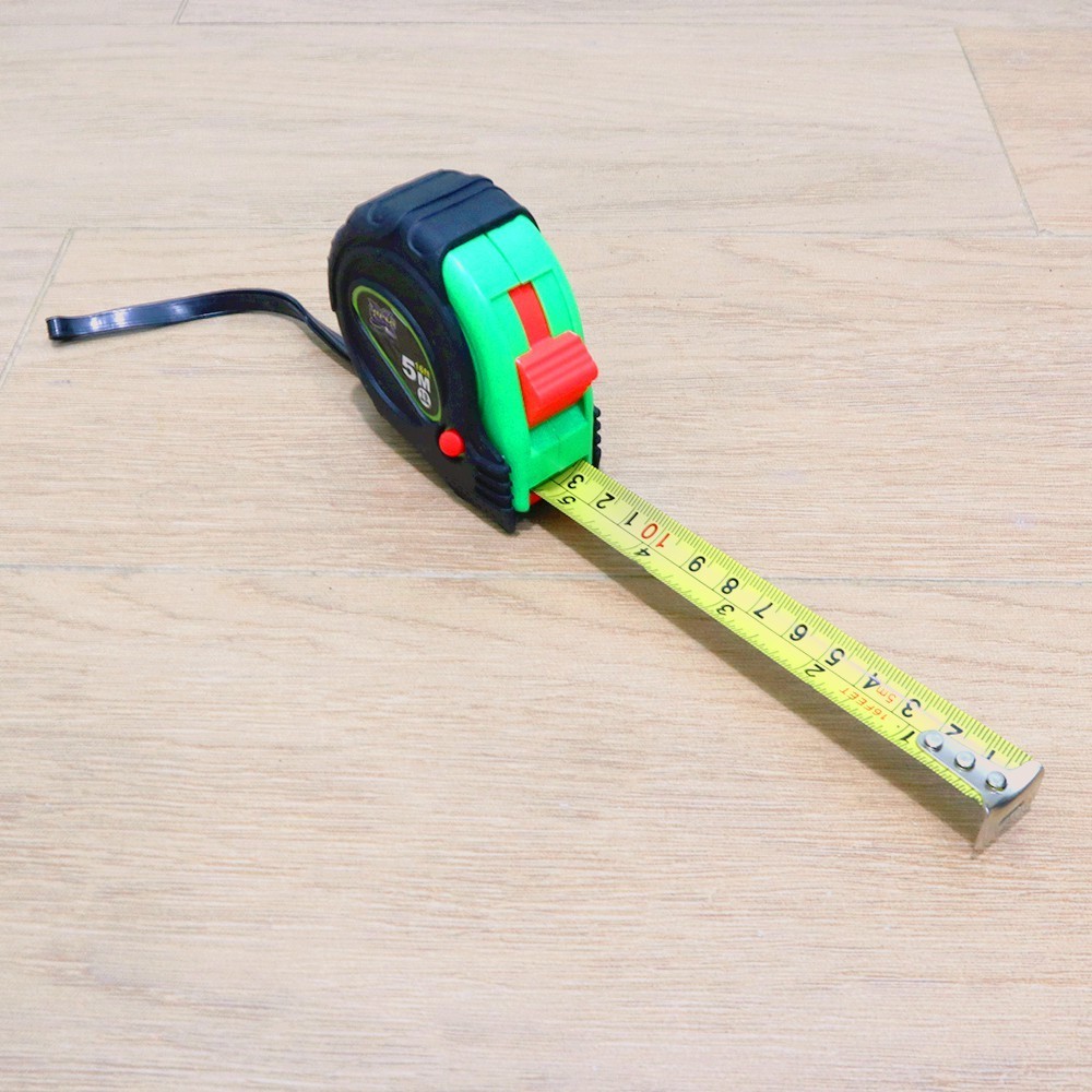 METERAN 5 METER PEGANGAN KARET / METERAN TUKANG BANGUNAN ROLL 5 METER