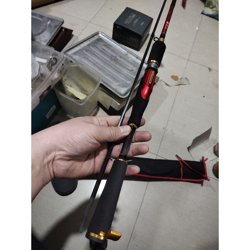 joran pancing maguro mamba 180 cm carbon pakai stoper joran