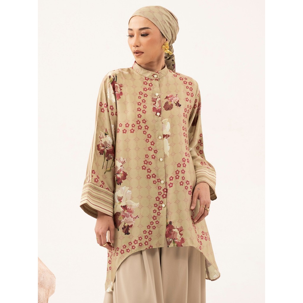 Aleza - Odelia Top Olive - Atasan Kemeja Wanita