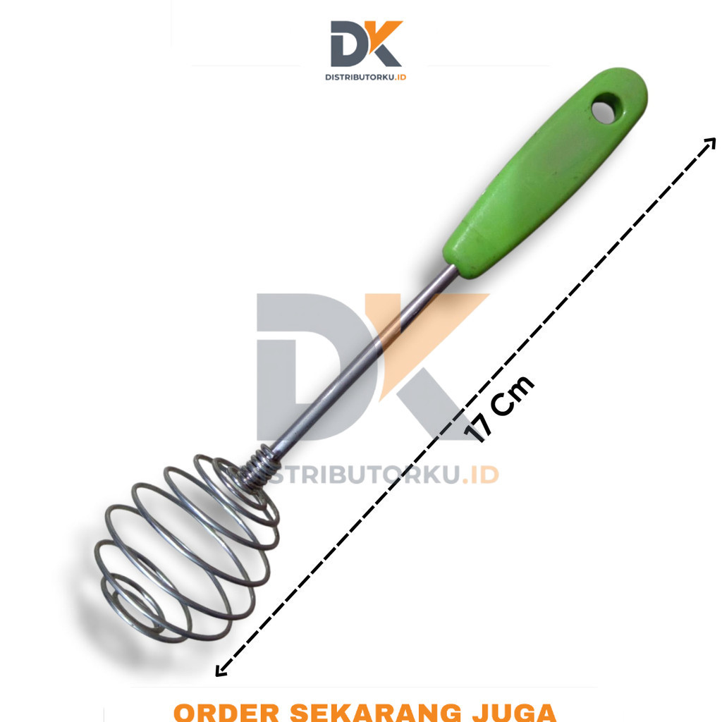 KOCOKAN TELUR STAINLEES GAGANG PLASTIK KECIL  (DISTRIBUTORKU.ID)