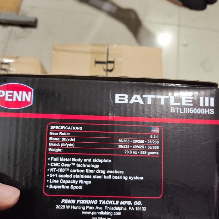 REEL PENN BATTLE III 6000 HS MERAH POWER HANDEL - FESTORE4
