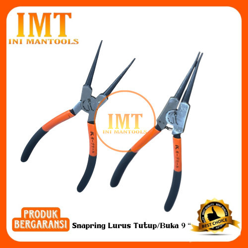 Kapusi Tang Snap Ring 9 inch Lurus Buka Dan Lurus Tutup