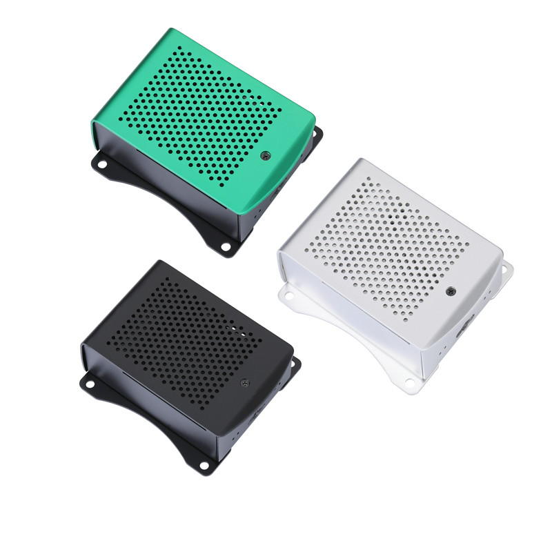 Raspberry Pi 3 Model B Plus Aluminum Silver Green Black Case Metal Enclosure RPI 3 Box Compatible wi