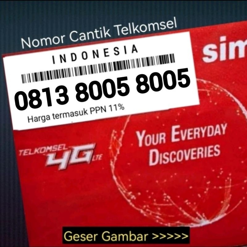 Murah Nomor Cantik Telkomsel Murah Simpati Kartu As Tripel 999 Kwartet 9999 Panca 99999, Nomor Canti