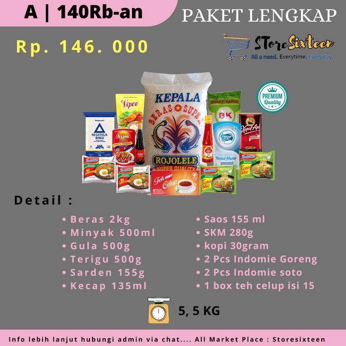 PAKET SEMBAKO LENGKAP BANGET A - Instan Kurir, Plastik Putih