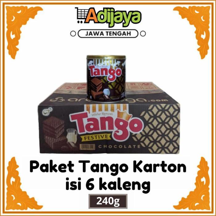PROMO  Paket Murah Karton Tango Wafer Kaleng 240gr - COKELAT 1 KARTON