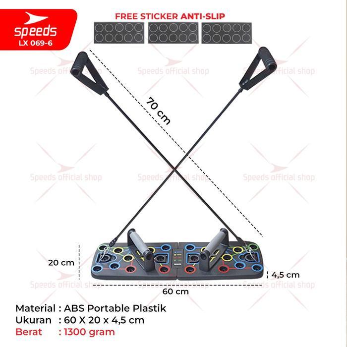 SPEEDS Push Up Board 11 Lubang Alat Bantu Push Up Otot Outdoor Papan Portabel 069-6 Portable - 069-6