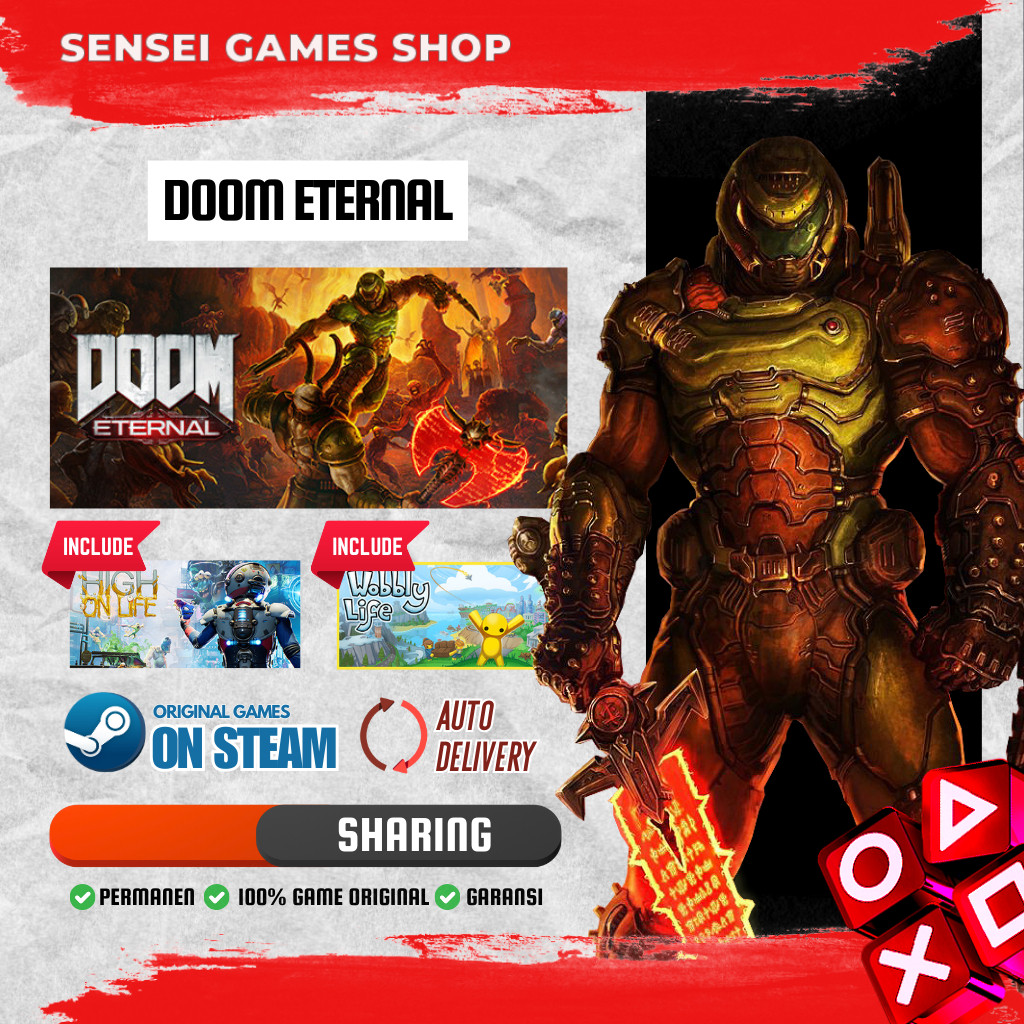 [BONUS GAME STEAM] DOOM Eternal (Sharing With High On Life & Wobbly Life) / AUTO DELIVERY / STEAM / 