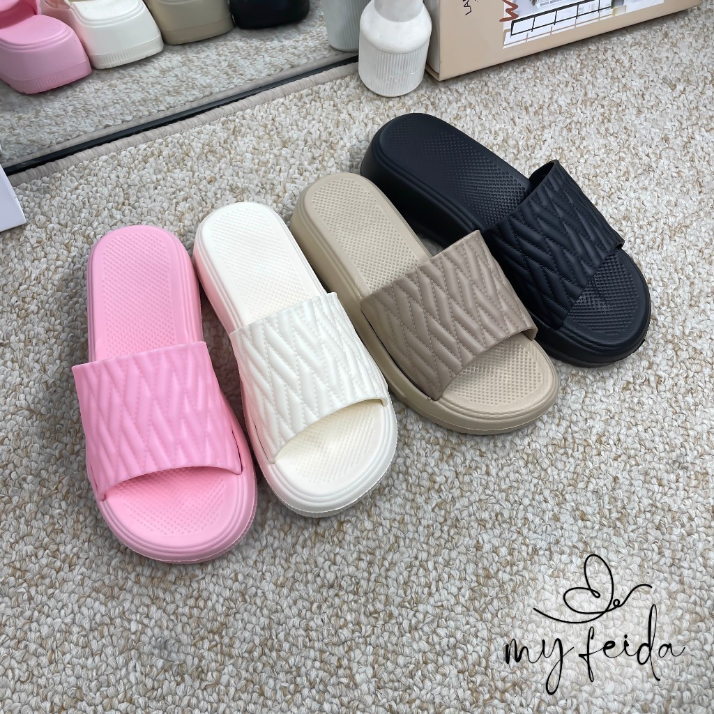 FUFU JAKARTA SPOT SANDAL SANDAL WANITA RUMAH HAK JELLY RENDAH DENGAN ANTI SLIP BAHAN EVA