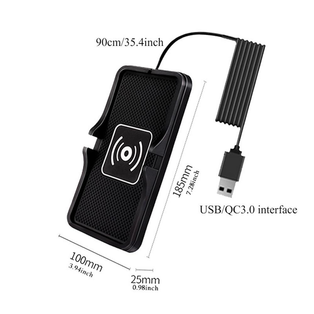 Cordless Cell Phone Charger For Car Auto Phone Fast Charging Pad Cordless Phone Charger Non-Slip Cel