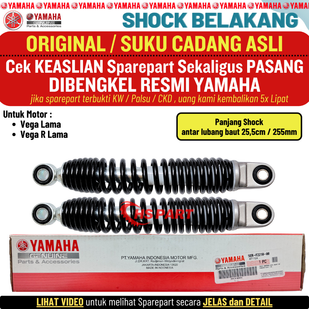Shock Shockbreaker Belakang Vega Lama Vega R Lama Original Yamaha 100%