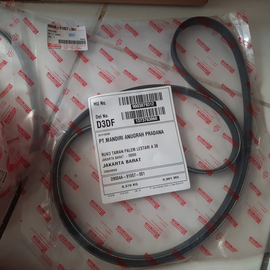 Fan belt fanbelt tali kipas avanza xenia 2012 2013 2014 2015 ori