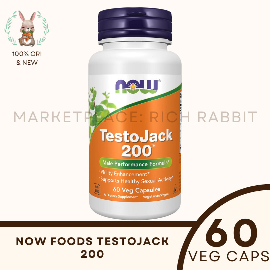 Now Foods Food TestoJack 200 mg Testosterone Vitality Suplemen Vitalitas Pria ORI USA original