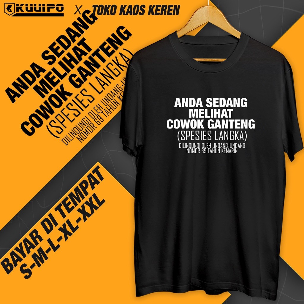 Kaos GANTENG LANGKA / Kaos Distro / Kaos Keren / Kaos Cowok / Kaos Cewek