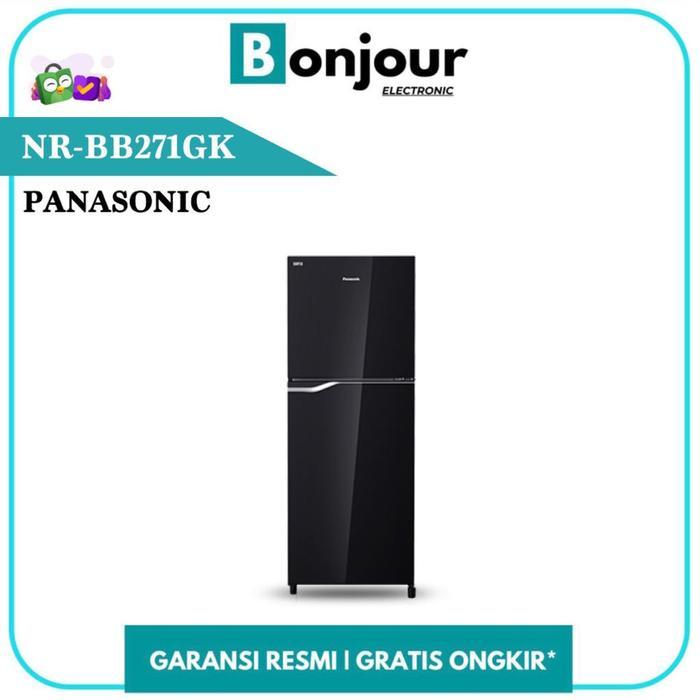 Kulkas 2 Pintu Glass Door Panasonic NR BB271G K 266 liter NR-BB271GK